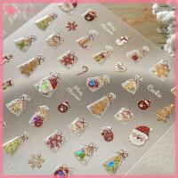 ราคา RENBG 5D Jelly Shell Gloss Christmas Nail Art สติกเกอร์ Santa Claus Snowflake Christmas Tree คุกกี้กระเป๋าสติ๊กเกอร์ติดเล็บตกแต่ง TH (41225640088)