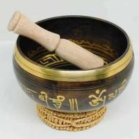 ราคา 13 cm Original with Coin ขันทิเบต ขันวน ขันสมาธิ ขันสปา ระฆังทิเบต แบบ ดั้งเดิม พร้อมไม้วนขัน ขนาด ปากกว้าง 13 cm (44468898865)