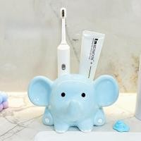 ราคา น่ารักช้างผู้ถือแปรงสีฟันไฟฟ้าการ์ตูนเซรามิกแปรงสีฟันชั้นเก็บอุปกรณ์ห้องน้ํา (43169564525)