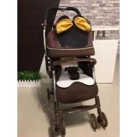 ราคา SALEรถเข็นเด็ก Aprica รุ่น Chocolate 680 ลายจุดสีดำ ส้ม (1483146946)