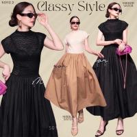 ราคา MiRRoR SiSTER ••MiRRoRSiSTER's Lace ELLE DReSS••เดรสทรงเก๋ ช่วงบนเสื้อลูกไม้ซีทรูคอปีนผ้ายืดหยุ่นได้กระโปรงทรงบานสวย (28373892516)