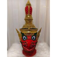 ราคา เศียรครุฑ พญาครุฑ ขนาดครอบ งานกระดาษ ใส่ตาแก้ว ปิดทองเค ประดับเพชรคริสตัล พร้อมฐานไม้อัดสีแดงฟรี งานคุณภาพ หัวโขน (8023603480)