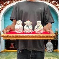 ราคา (PPK) ฮก ลก ซิ่ว เทพเจ้าแห้งความเป็นมงคลของจีน เซ็ต3องค์ สูงประมาณ 2 นิ้ว สีขาว งานกระเบื้องกังไส พรีเมี่ยม (24242570629)