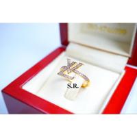 ราคา S.R. แหวนทองเพชรเม็ดละ 0.02 กะรัต เพชรน้ำ100 ขาวสวยไฟดี พร้อมใบรับรองสินค้า เคลือบทองคำแท้100% (41354257013)