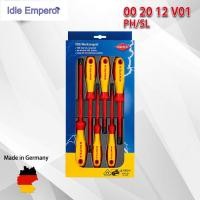 ราคา KNIPEX 6 ชิ้นชุดไขควงหุ้มฉนวนสําหรับสกรู Phillips และ Slotted 1000V VDE ไขควง 00 20 12 V01 (42273457430)