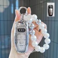 ราคา เคสรีโมทรถ Audi ลายคริสตัล Crystal TPU Key Car Cover Audi Q Series A Series เลือกตามรุ่นรีโมท (24935144103)