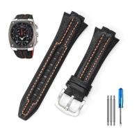 ราคา สายหนังวัวคุณภาพสูงสำหรับ02p2 Snl017 /Sna55 021P1 7L22-0Ae0รุ่นสปอร์ต27x15mm สายรัดนาฬิกาข้อมือ (44260941304)