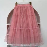 ราคา กระโปรงฟรุ้งฟริ้ง ผ้ามุ้งสีชมพู (24157908371)