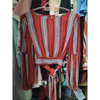 ราคา โล้ะตู้!! เสื้อครอปผูกเอวข้างหลัง แบรนด์ Misty mynx แท้ ลายทาง สีสันสดใส ใส่เที่ยว ใส่คาเฟ่ ทะเล ชิคๆค่า (24722764781)