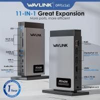 ราคา Wavlink PD3.1 Triple Display USB C Docking Station พร้อมพลังงาน 140W, Triple Display Dock พร้อม 8K 4K 144HZ RJ45, 10G USB-C, 2 USB 3.0, SD/TF Slot, Audio/Mic (29822858768)