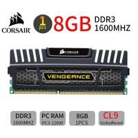 ราคา Corsair Vengeance หน่วยความจําเดสก์ท็อป 8GB DDR3 1600MHz CL9 PC3-12800 240Pin Intel AMD (19477419955)