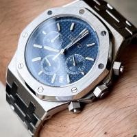 ราคา Seiko Mod ทรงAP หน้าWaffle Blue dial จอChronograph ระบบQuartz Sapphire Glassเครื่อง Seiko Movement แท้ๆ (17987283338)