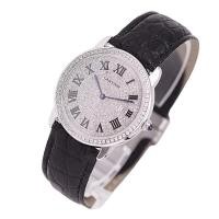 ราคา [9.8 ใหม่] Cartier Watch Female Cartier/SOLO Series Back Diamond Gypsophila Quartz Ladies Watch (41123824181)