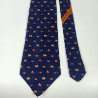 ราคา เนคไท มือสอง Salvatore Ferragamo Men's Silk Tie Blue Gift Box design Made in Italy (43265093657)