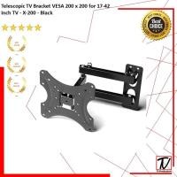 ราคา ขายึดทีวีแบบยืดไสลด์ VESA 200 X 200 สําหรับทีวี 17-42 นิ้ว - X-200 - สีดํา (28332815753)