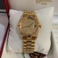 ราคา OP (Olym Pianus) นาฬิกาข้อมือผู้ชาย สายสแตนเลส สีทอง รุ่น 30329,30329DMK (15256602093)