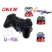 ราคา พร้อมส่งจอย OKER Joy Games Stick Analog USB U-706 จอยเกมส์ เดี่ยวสั่น For PC (1635511008)