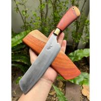 ราคา มีดปารัง Parang มีดแคมป์ Camp มาเชเต้ Machete มีดเดินป่า มีดแล่ ใบ 7.5” ใบผาน ตีร้อน ผิวขัด คอทองเหลือง ด้าม-ฝักประดู่ (19284081361)