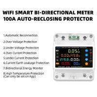 ราคา Taxnele 100A TUYA WiFi Smart Earth Leakage Voltage Protector circuit breaker Energy Power kWh Meter (29167939427)