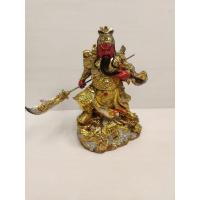 ราคา องค์กวนอูยืนมังกรจับหนวดสะพานดาบถือง้าวขนาดสูง14.5นิ้ว (25236403493)