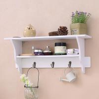 ราคา ชั้นวางของติดผนัง ติดผนัง ชั้นวางของแบบติดผนัง แนวคิดการตกแต่ง มีตะขอ ชั้นวาง สามารถห้อยกุญแจได้ (27111098194)