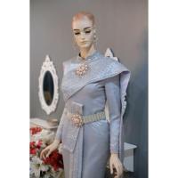 ราคา ชุดไทยศิวาลัยสีเทาเงิน (11357257337)