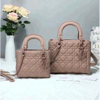 ราคา Dior/Dior Ultra Mattel Dior lady Three Grids Five Grids mini Matt Shoulder Messenger Bag Bean Paste Powder Female Bag (50850026071)