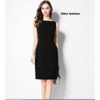 ราคา เดรสคอปาดสุดหรู เดรสคอปาด เดรสสีดําสวย เดรสแขนกุด เดรสคอปาด (40008852904)