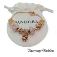 ราคา ข้อมือ PANDORA สีพิ้งโกล (7402834045)