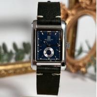 ราคา ⌚️ Givenchy Copernic II vintage แท้ Blue Rectangular Dial Quartz Watch ✨(รับประกันแท้)✅ (40374736098)