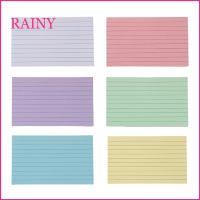 ราคา RAINY 50 แผ่น Notecards สีสันสดใสกระดาษโน้ต 3x5 นิ้ว Index Card การ์ดศึกษาเล่มกว้าง (42560624744)