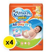 ราคา (ยกแพ็ค 4 ห่อ S) กางเกงผ้าอ้อม มามี่โพโค แฮปปี้แพ้นท์ เดย์แอนด์ไนท์ ขนาด S ห่อ4 ชิ้น x 4 ห่อ (24835018315)