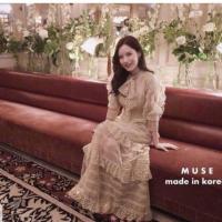 ราคา ⭕⭕Sale !!!! หนักๆๆ เดรสผ่าลูกไม้ สีทองสวยมากNEW IN TODAY .. BY MUSE BRAND : LM เดรสผ้าลูกไม้สีทองสุดหรู (7318247477)