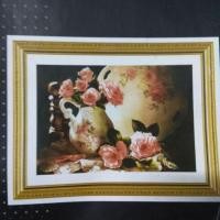 ราคา ภาพวาดครอสติส 5ง แจกันดอกกุหลาบ (สัญลักษณ์พิมพ์ลายด้าน) (26640030369)