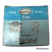 ราคา ROYAL ชุดกุญแจลิ้นชัก กุญแจตู้ 708 Royal Drawer Lock สีทอง ของแท้ ราคาถูก (19746958851)