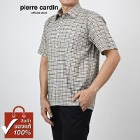 ราคา Pierre Cardin เสื้อเชิ้ตแขนสั้น Basic Fit รุ่นมีกระเป๋า ผ้า Cotton 100% [SJJ0231-BR] (8782379173)