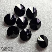 ราคา Swarovski Round Sewing Sequins Rivoli 16mm - Jet Black Crystal (28182648445)