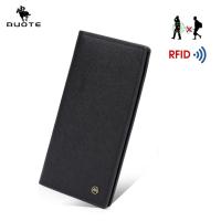 ราคา AUOTE RFID Block Long Wallet Retro Long Wallet Coin Bag Soft PU Wallet Business Wallet (25841643538)