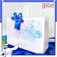 ราคา [รูปถ่ายจริง] ชุดถุงกระดาษใหญ่ 2 ใบใส่เสื้อผ้า กล่องรองเท้า หลายลาย มีโบว์ ถุงของขวัญใบใหญ่ ถุงกระดาษคราฟท์ (41773320088)