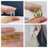 ราคา ต่างหูทอง "ฝังเพชร" ห่วงลายตาม้า ทองแท้-เพชรแท้ 100% (22712133978)