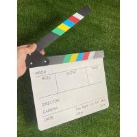 ราคา กระดานสเลทคัทฉากภาพยนตร์ หนังสั้น พร็อพถ่ายรูปมินิมอล สำหรับถ่ายหนัง ขนาด 30x27cm. งานไม้เนื้อแข็ง (2333498038)