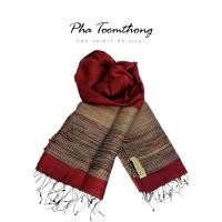 ราคา [ Phatoomthong ] ผ้าคลุมไหล่ไหมเปลือกนอก (Butterfly) ทอมือ ไหมบ้านสาวมือ SILK100% Scarf (42310739892)