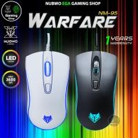 ราคา GAMING NUBWO NM-95 GAMING MOUSE เมาส์เกมมิ่ง WARFARE เมาส์เกมมิ่งแสงไฟ ปรับ DPI ได้สูงสุด 3600 NM95 เหมาะสำหรับเล่นเกม (19891284699)