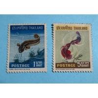 ราคา แสตมป์ปลาไทยชุด2ดวง ปี2510ปลาช่อน ปลากัด (40874079148)