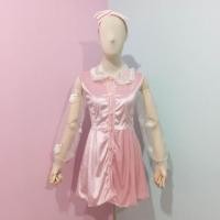 ราคา เดรสกำมะหยี่ ทรงน่ารักดีเทลสวย งานป้าย แบรนด์ Macaron (1825699721)