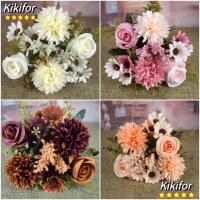 ราคา ดอกกุหลาบประดิษฐ์หลากสีจากผ้าไหมจำลอง ใช้ทำของขวัญ DIY และตกแต่งดอกทานตะวันปลอมสำหรับเทศกาลบloom (48400540933)