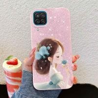 ราคา SAMSUNG YBDเคสโทรศัพท์สําหรับSamsung Galaxy A12 M12 F12 A12 Nacho A12Sสาวน่ารักสีแดงเสื้อผ้าถือดอกไม้ (40209035304)
