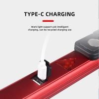 ราคา ไฟฉาย LED แบบชาร์จใหม่ได้ผ่าน USB - กันน้ำแม่เหล็กพร้อมไฟแดงและแบตสำรอง (42411821458)