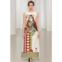 ราคา ชุดเดรสยาวลายไพ่ควีนออฟฮาร์ทส์ (Queen of Hearts Card Print Maxi Dress)@SP063 (40057498283)