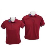 ราคา เสื้อโปโล คอปก สีแดงเลือดหมู ปกแดงเลือดหมูขลิบน้ำเงิน-เขียว (7138959859)